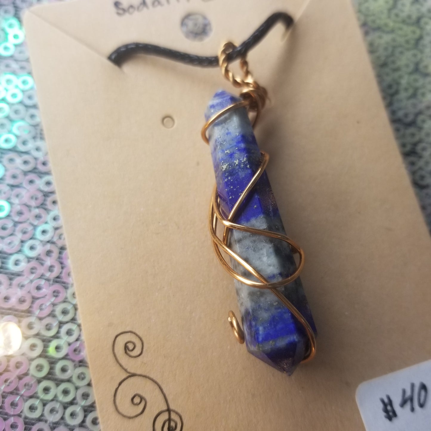 Sodalite Handwrapped Necklace
