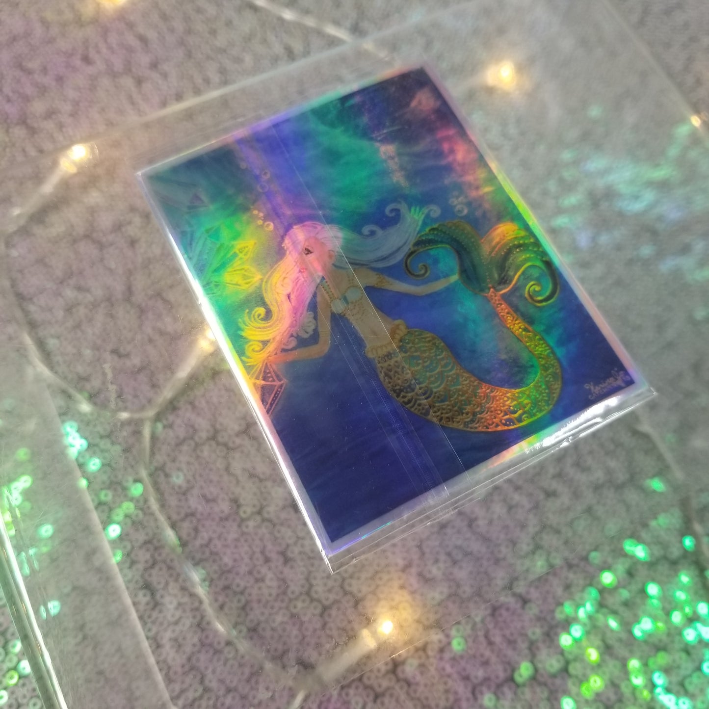 Crystal Mermaid Waterproof Art Sticker