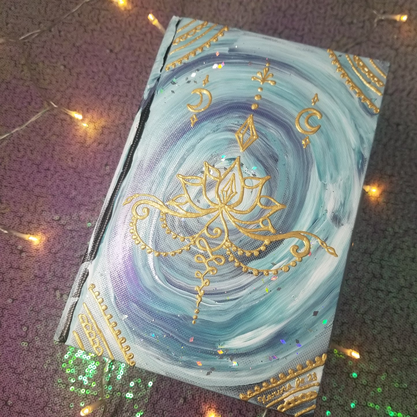 Medium Handpaited Hardcover Journal / Sketchbook