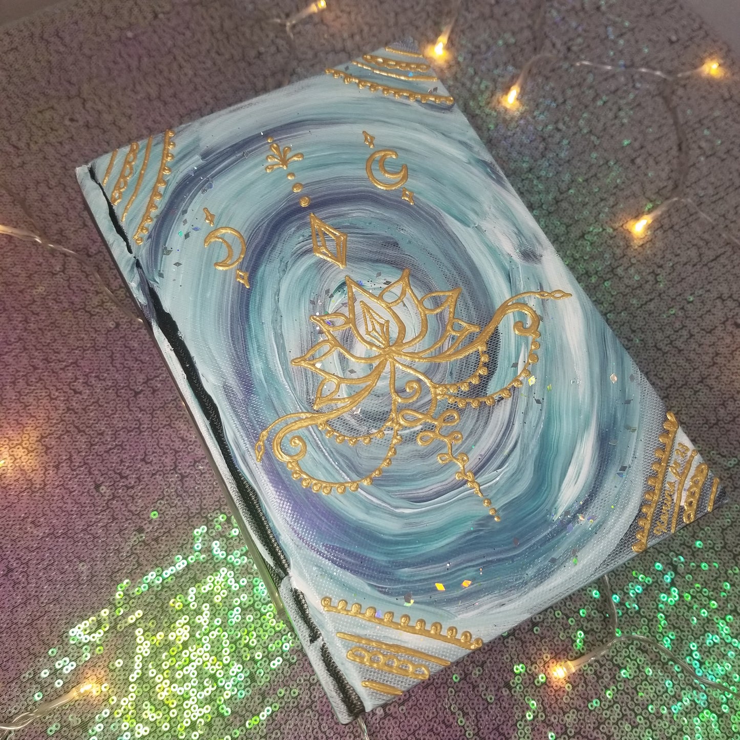Medium Handpaited Hardcover Journal / Sketchbook