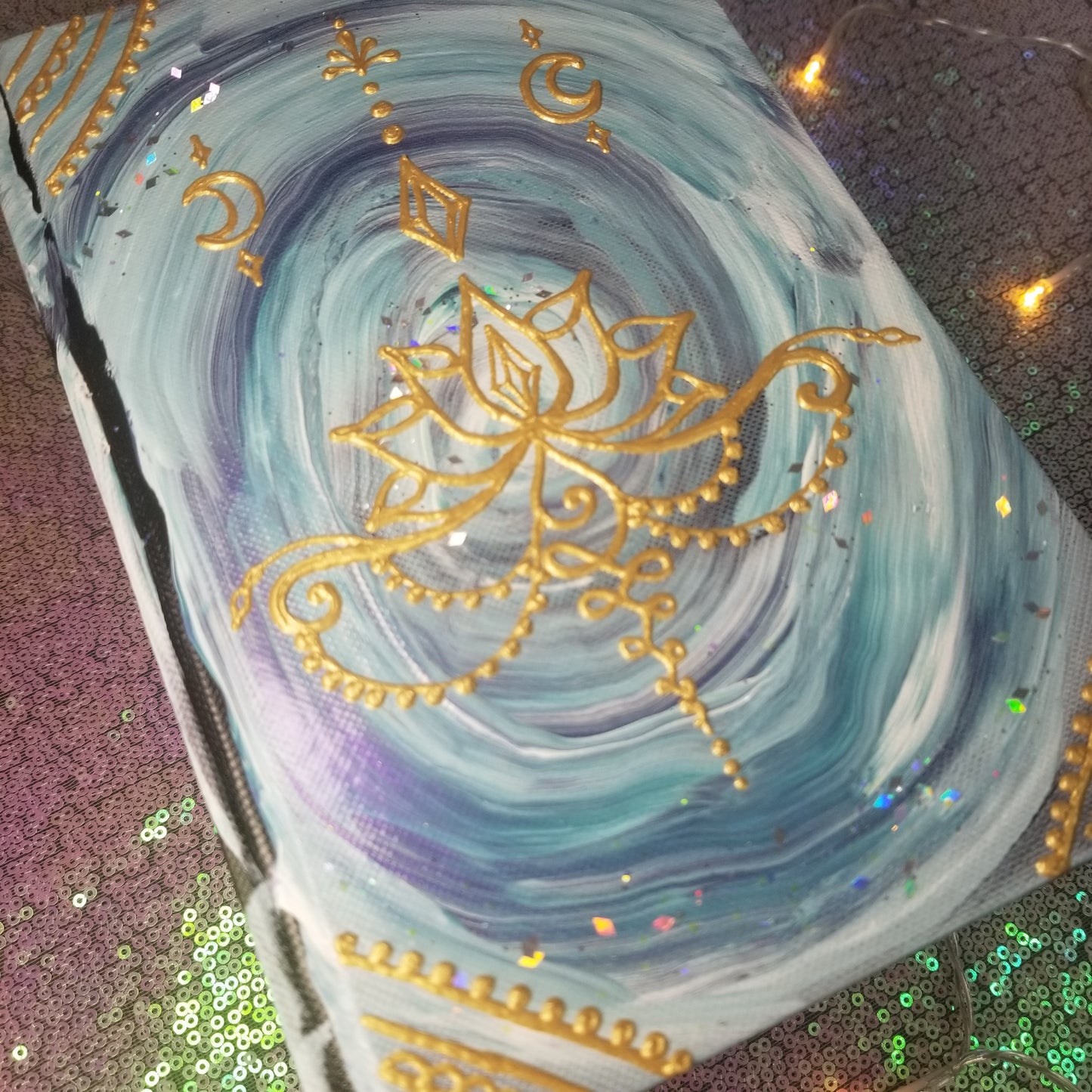 Medium Handpaited Hardcover Journal / Sketchbook