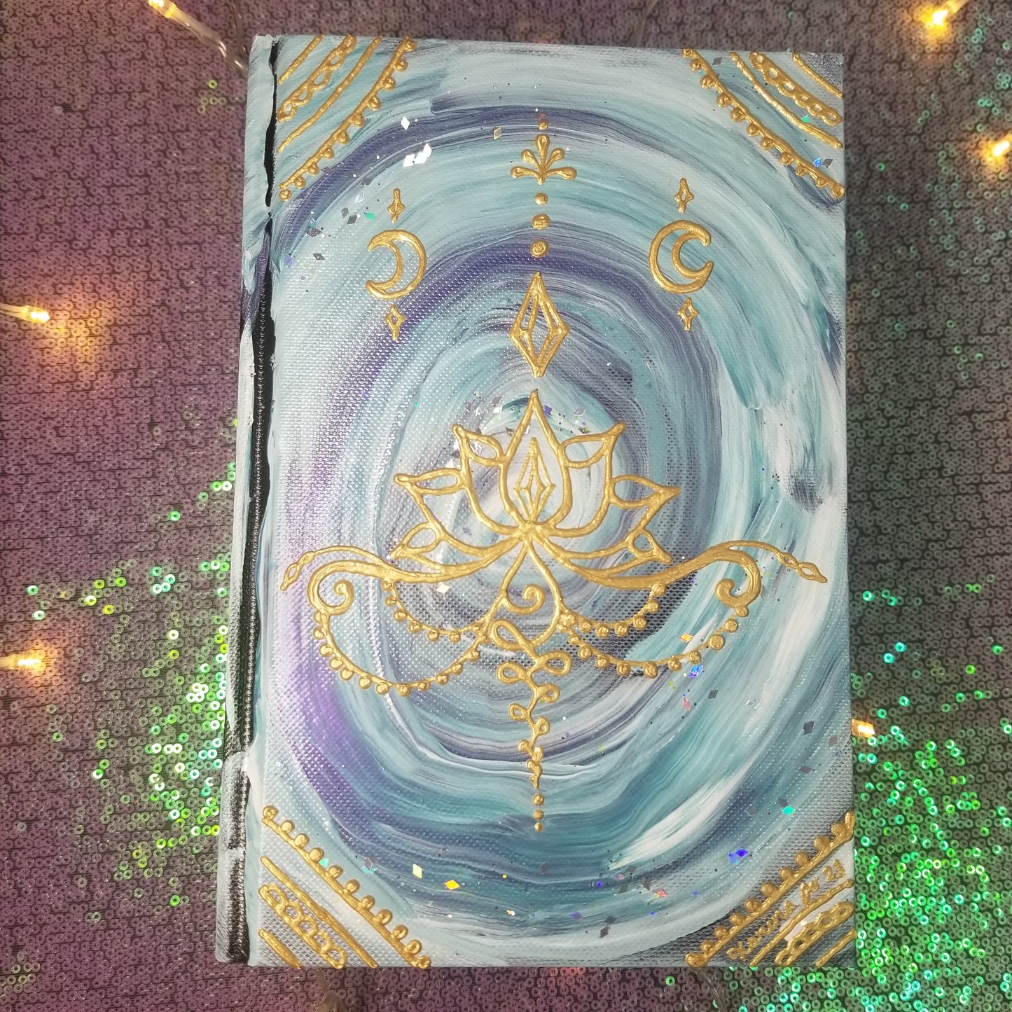 Medium Handpaited Hardcover Journal / Sketchbook