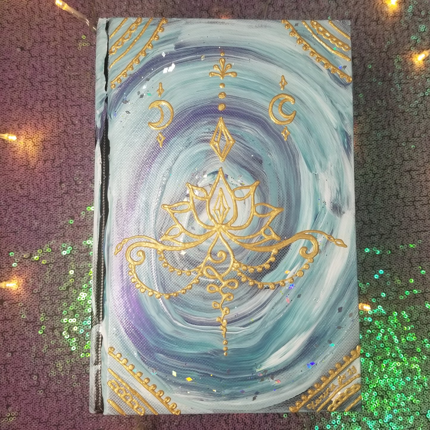 Medium Handpaited Hardcover Journal / Sketchbook