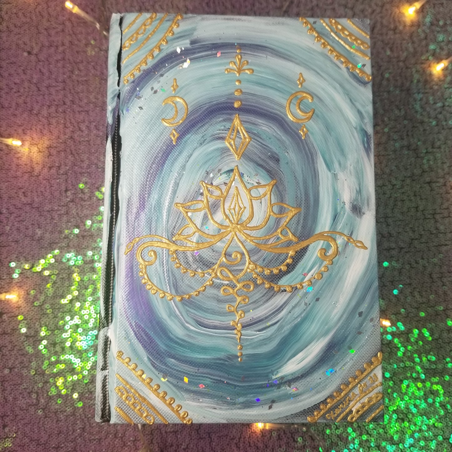 Medium Handpaited Hardcover Journal / Sketchbook