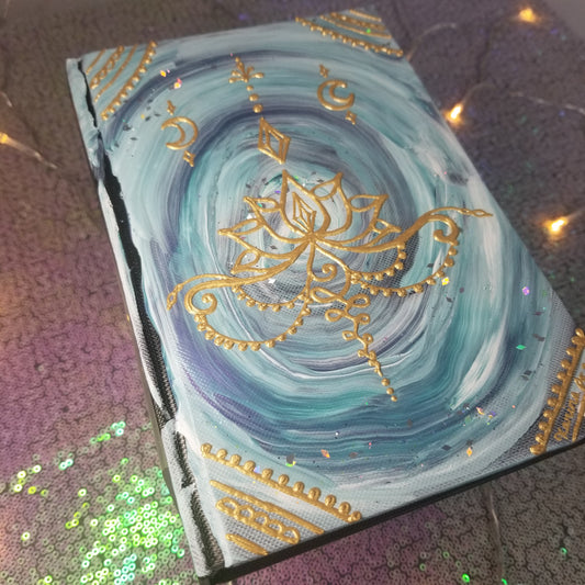 Medium Handpaited Hardcover Journal / Sketchbook