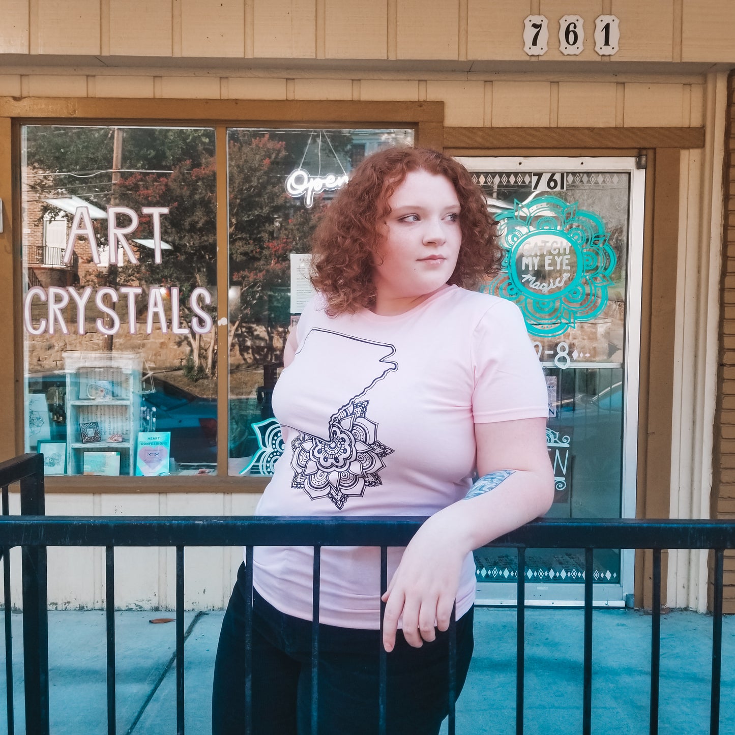 Pink Arkansas Mandala Shirt