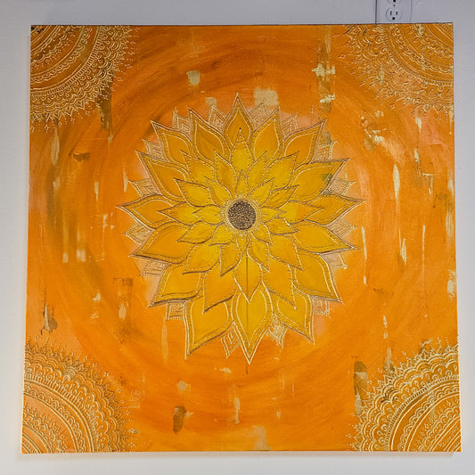 Lion's Gate Blossom 36x36" Acrylic Painting