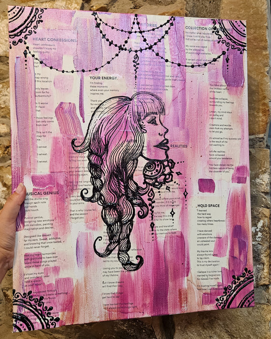 Heart Confessions Acrylic Painting