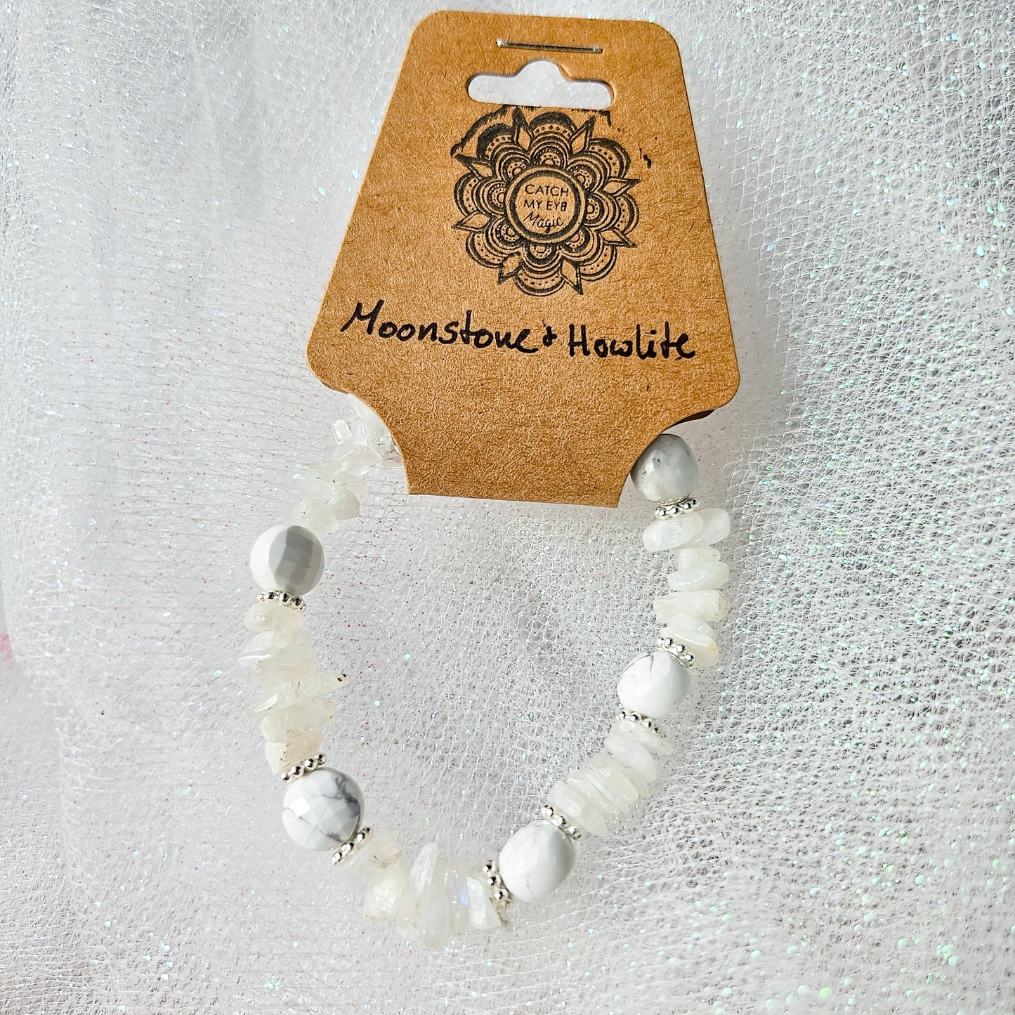 Moonstone & Howlite Crystal Bracelet