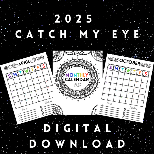 2025 Calendar Printable Digital Download