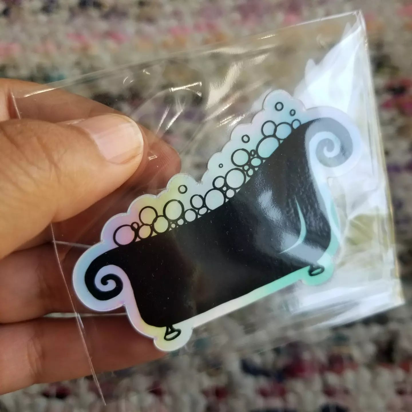 Bathtub Holographic Waterproof Sticker