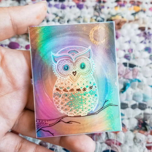 Owl Waterproof Art Sticker