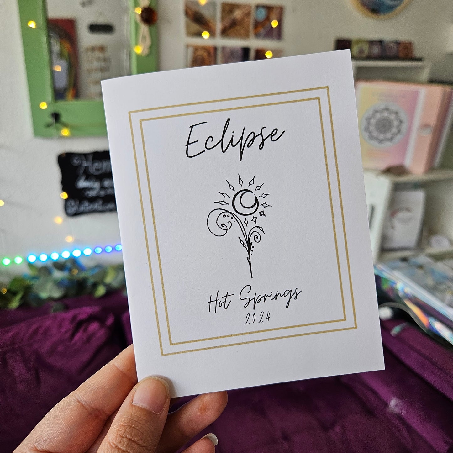 Hot Springs Eclipse 2024 Art Card 4-Pack