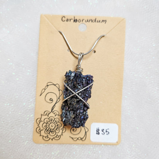 Carborundum Handwrapped Necklace
