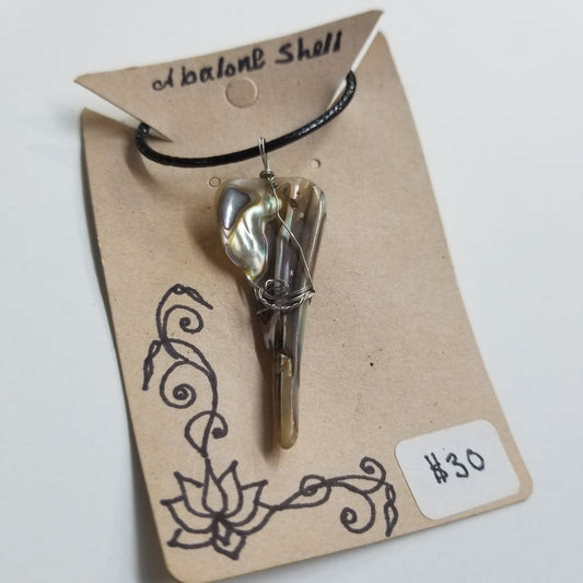 Abalone Shell Handwrapped Necklace