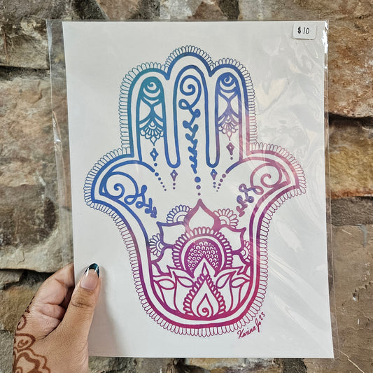 Hamsa Art Print | 8.5x11 Poster