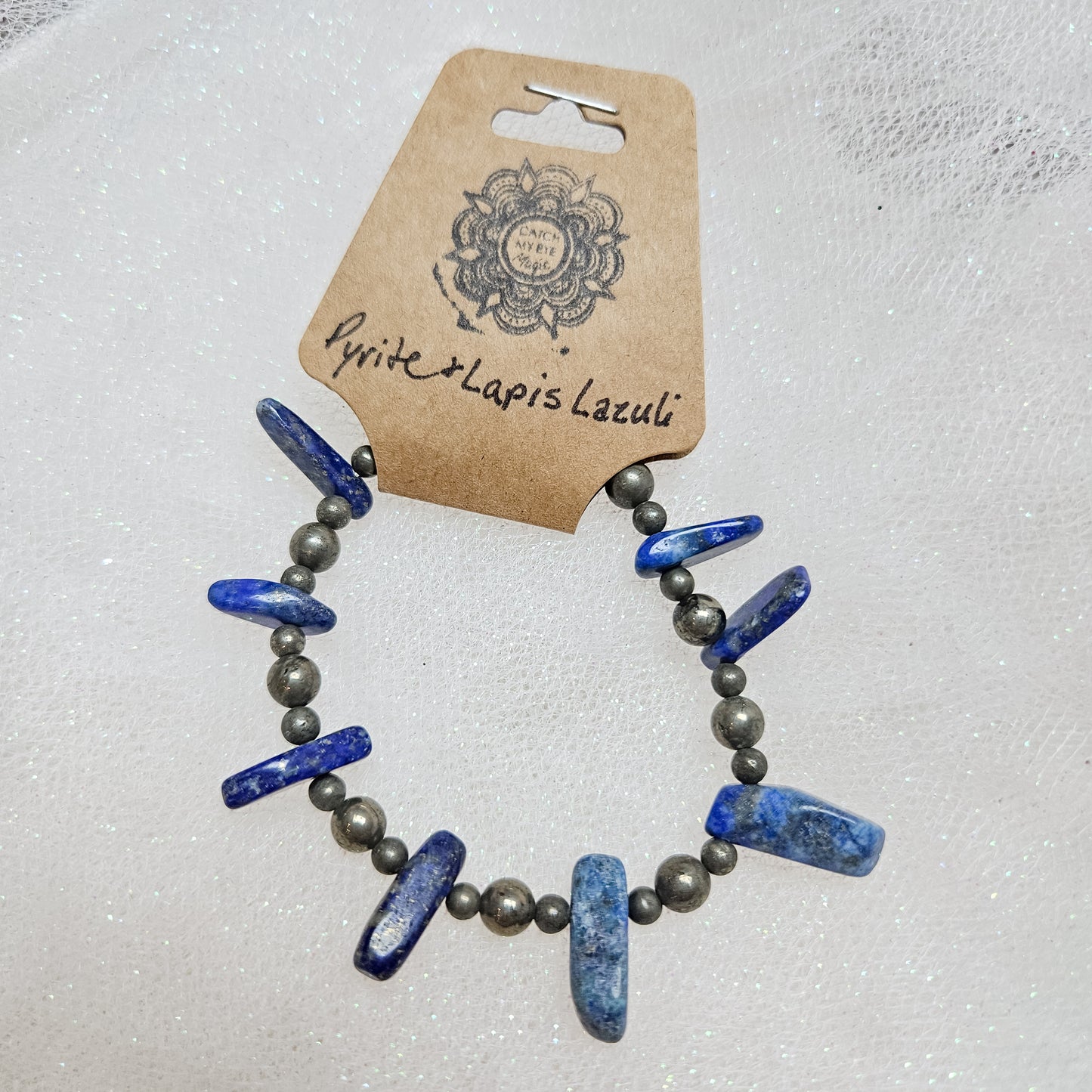 Pyrite & Lapis Lazuli Crystal Bracelet