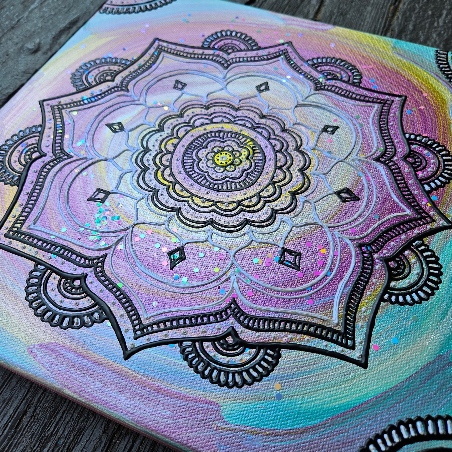 "Unique Beauty" 12x12" Acrylic Painting