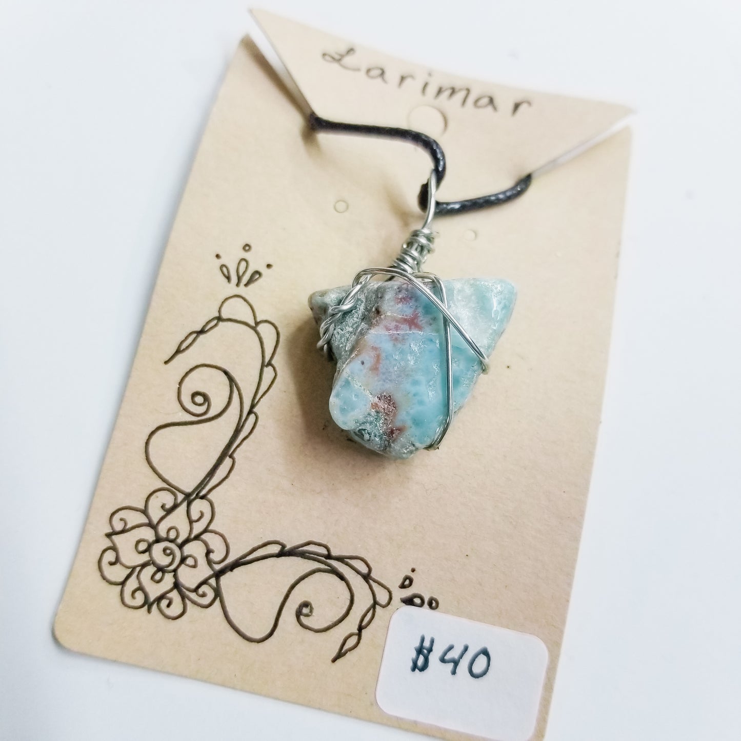 Larimar Handwrapped Necklace