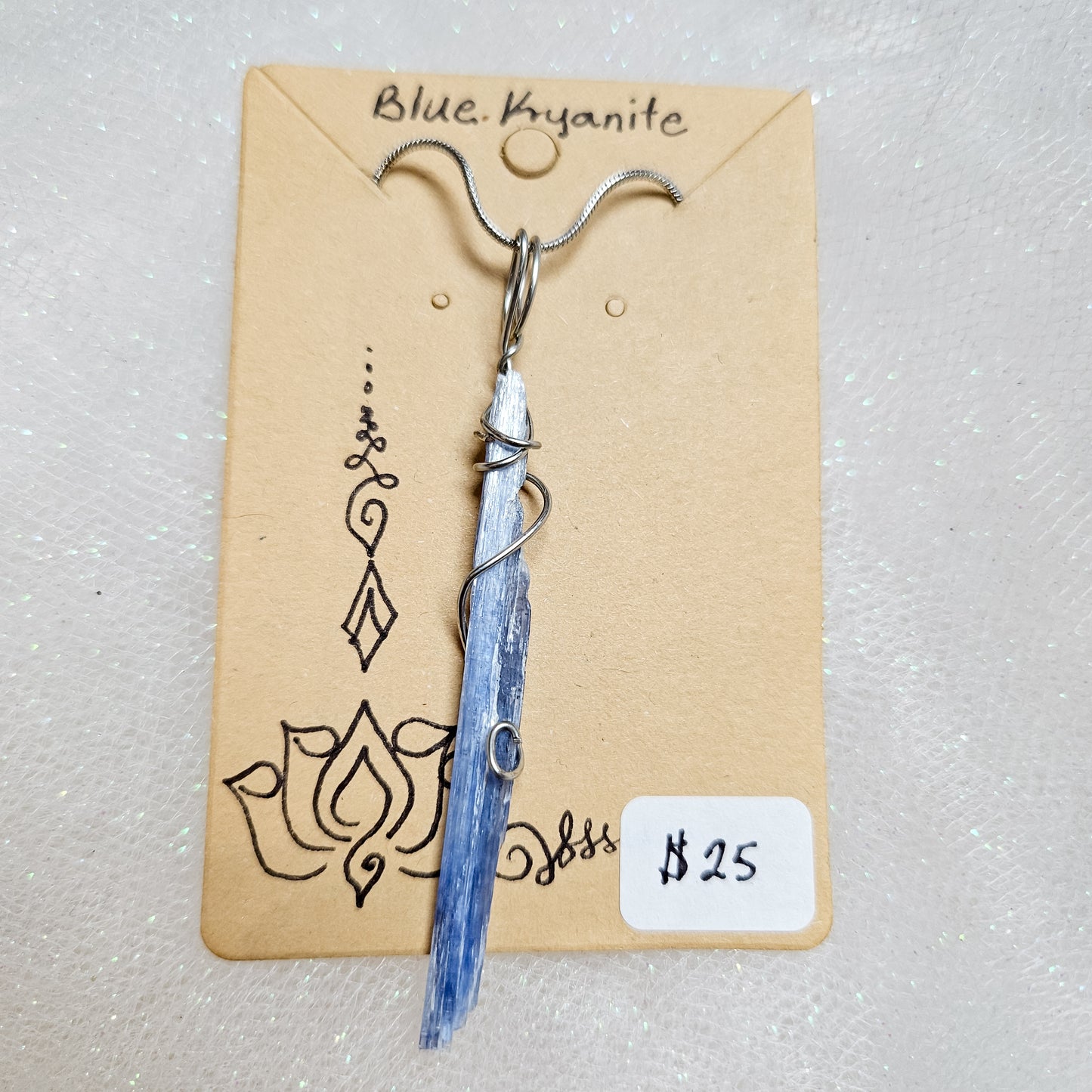Blue Kyanite Handwrapped Necklace