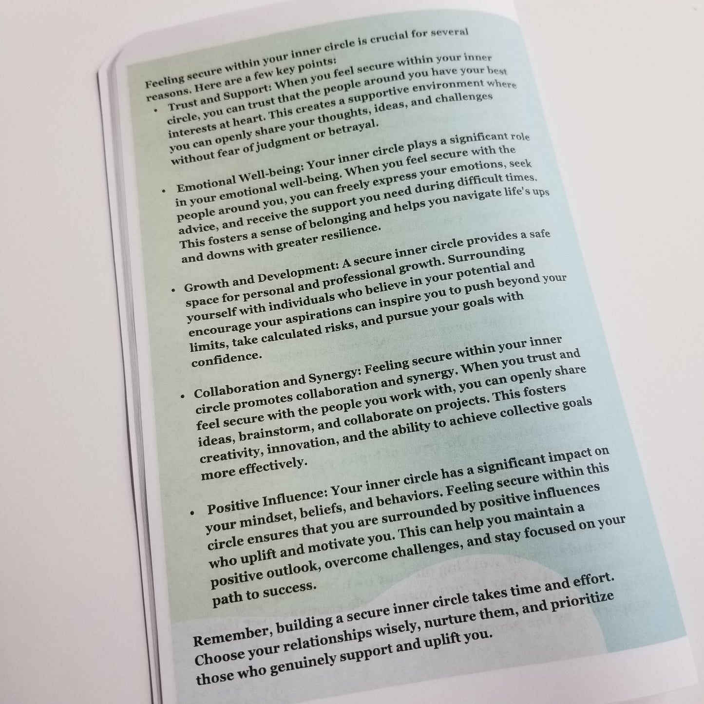 Feeling Secure Within Your Inner Circle - A Journey to Success