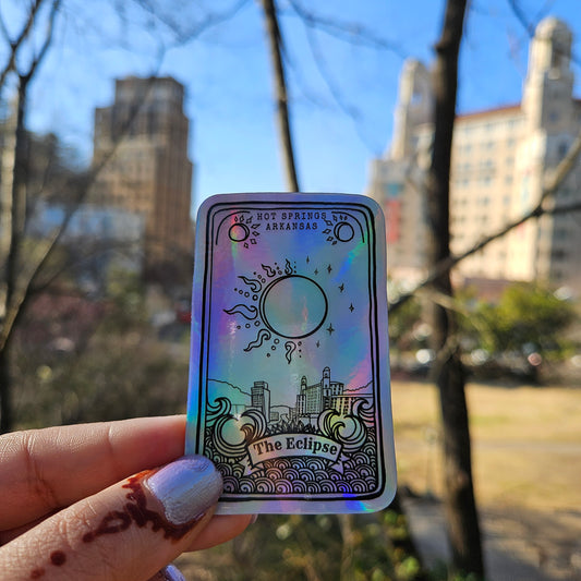 Eclipse Hot Springs Waterproof Holographic Art Sticker Pre-Order