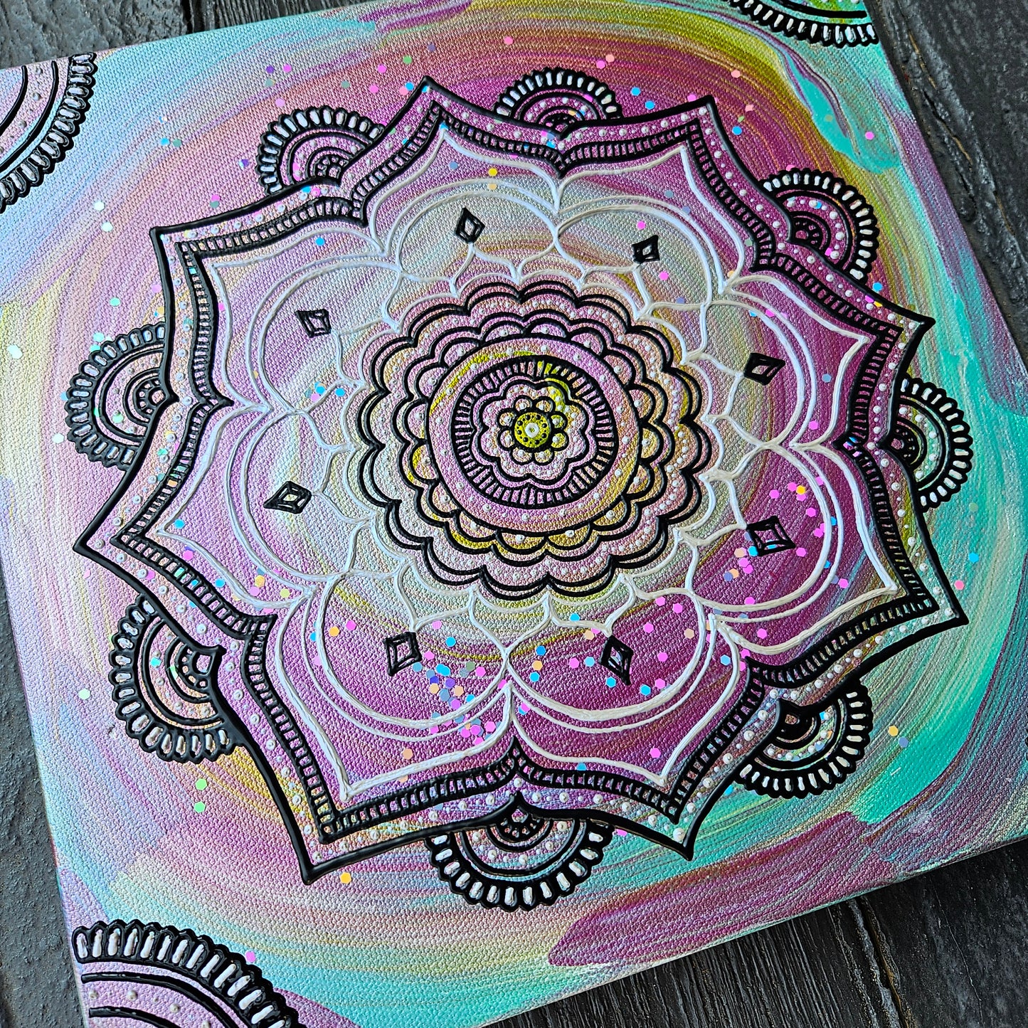 "Unique Beauty" 12x12" Acrylic Painting