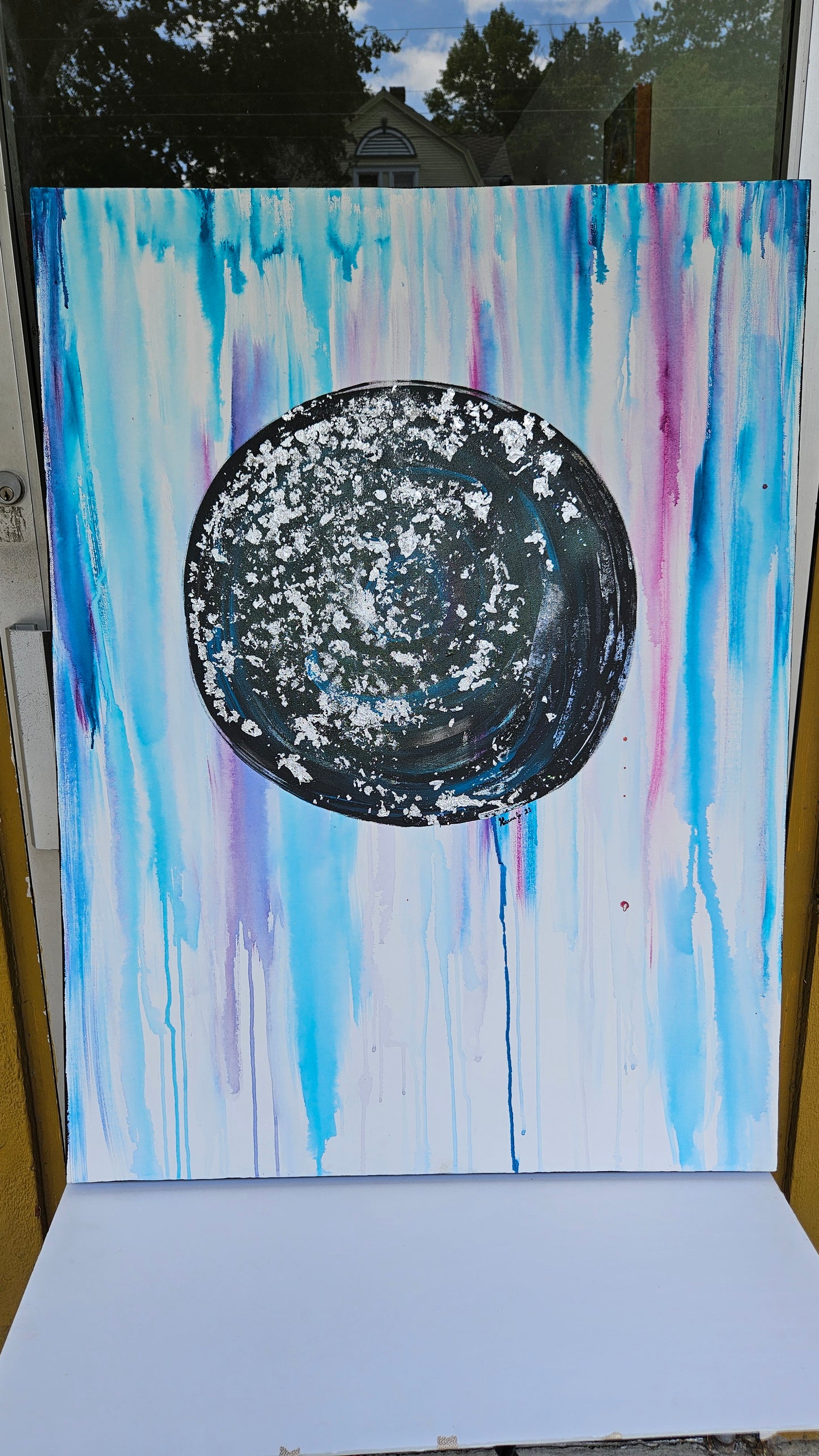 "Lunar Release" Original Acrylic Painting 24x36” |Reiki Blessed Artwork | Intuition, Expression Healing