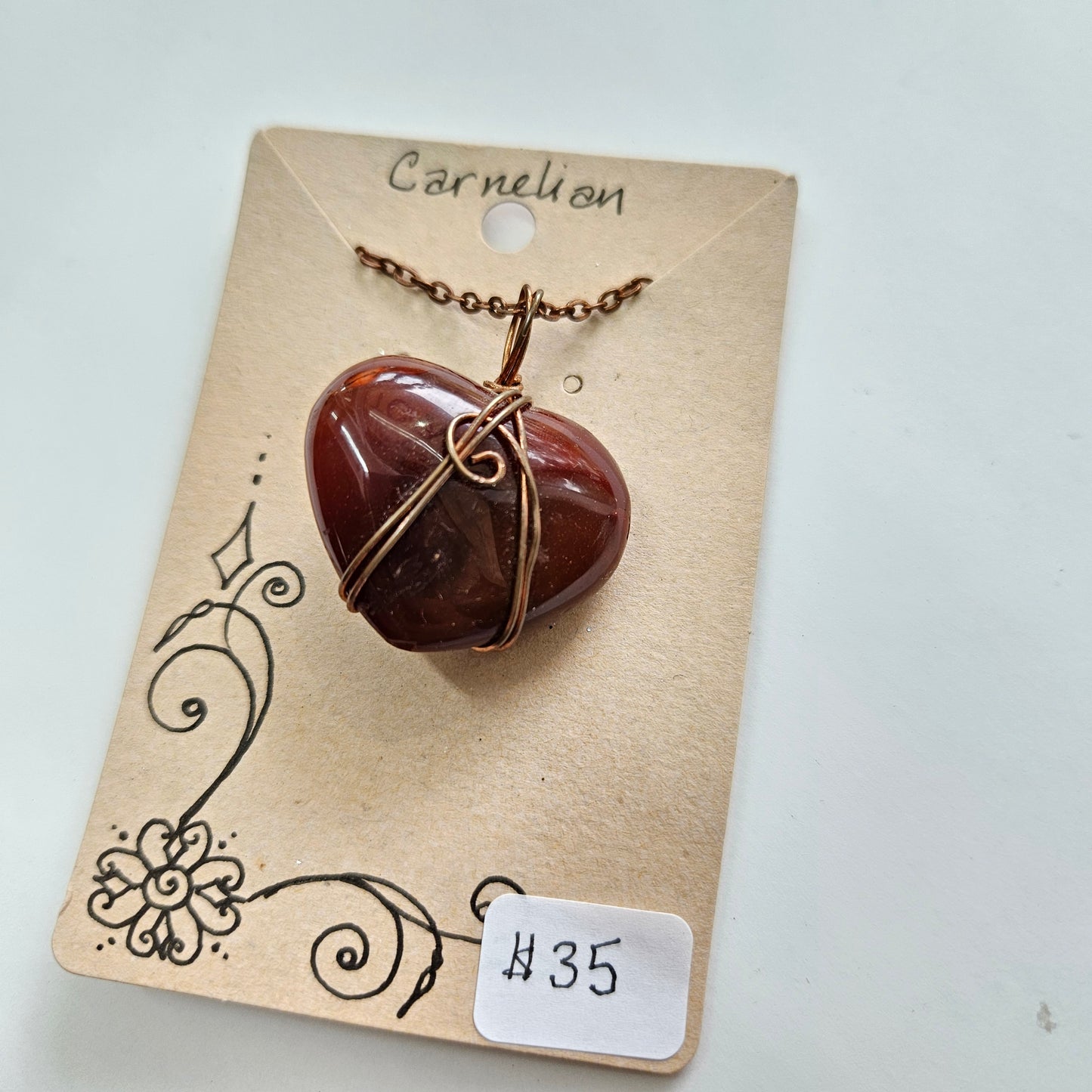 Carnelian Handwrapped Necklace