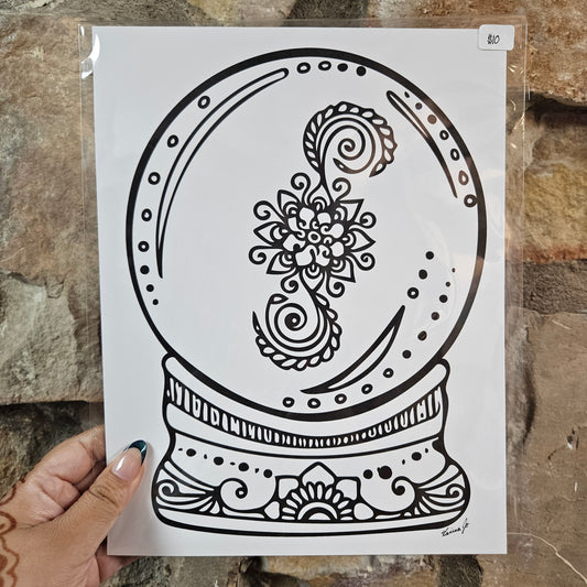 Crystal Ball Art Print | 8.5x11 Poster