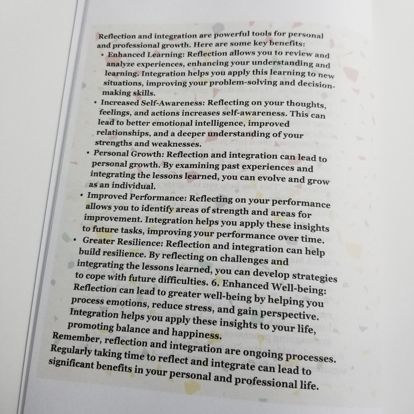 Reflection and Integration - A Journey to Success