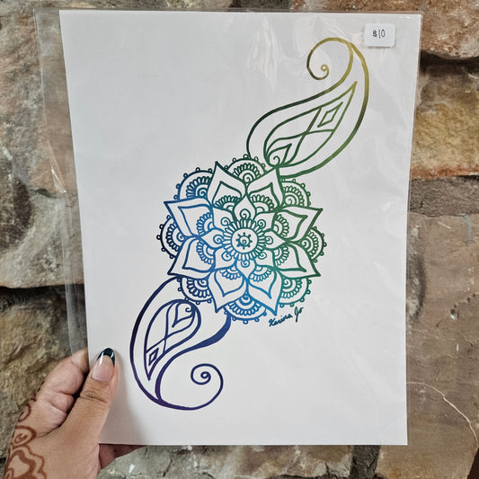 Mandala Paisley Art Print | 8.5x11 Poster