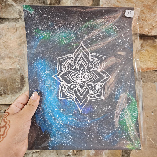 Galaxy Mandala Art Print | 8.5x11 Poster