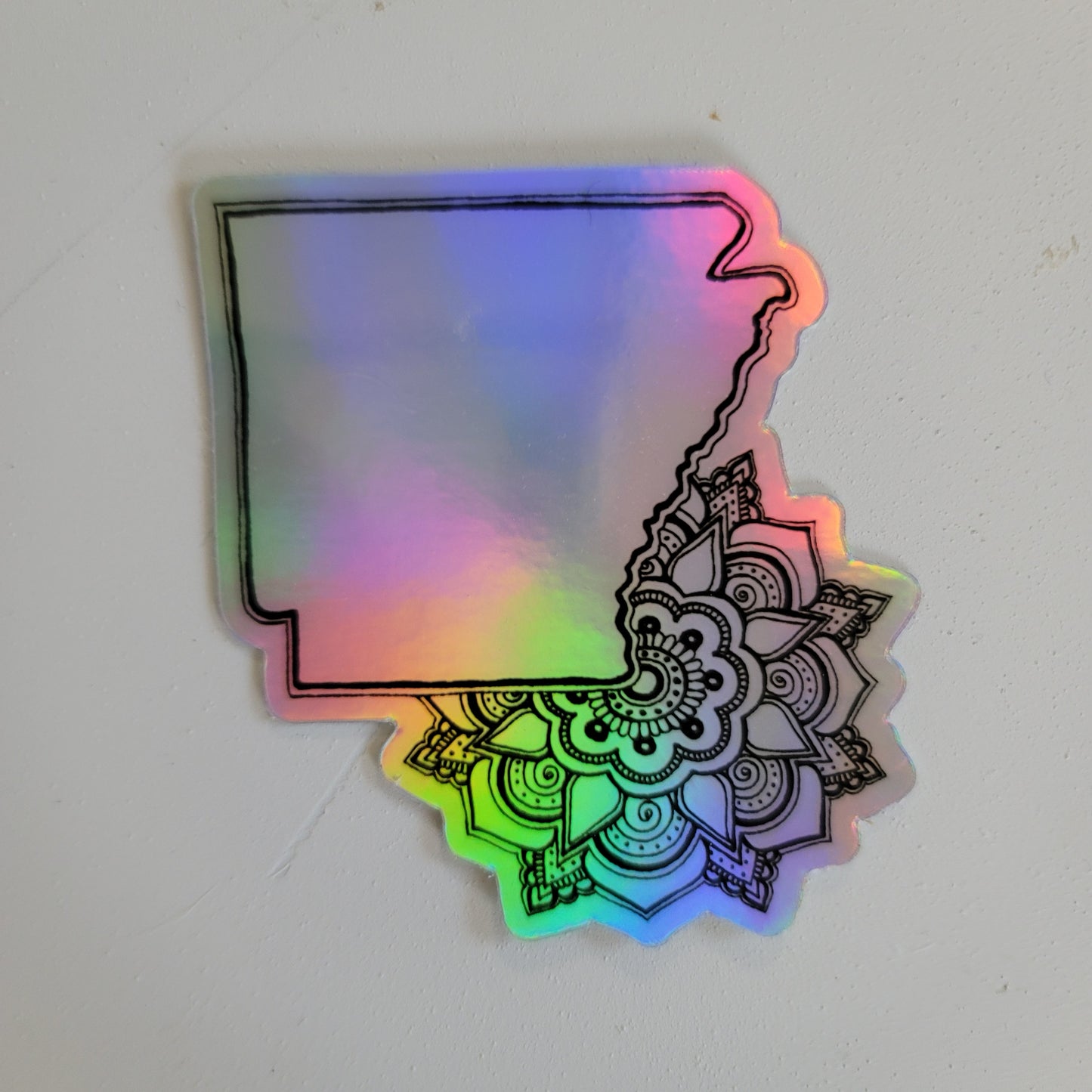 "Arkansas Mandala" Wateroof art print sticker