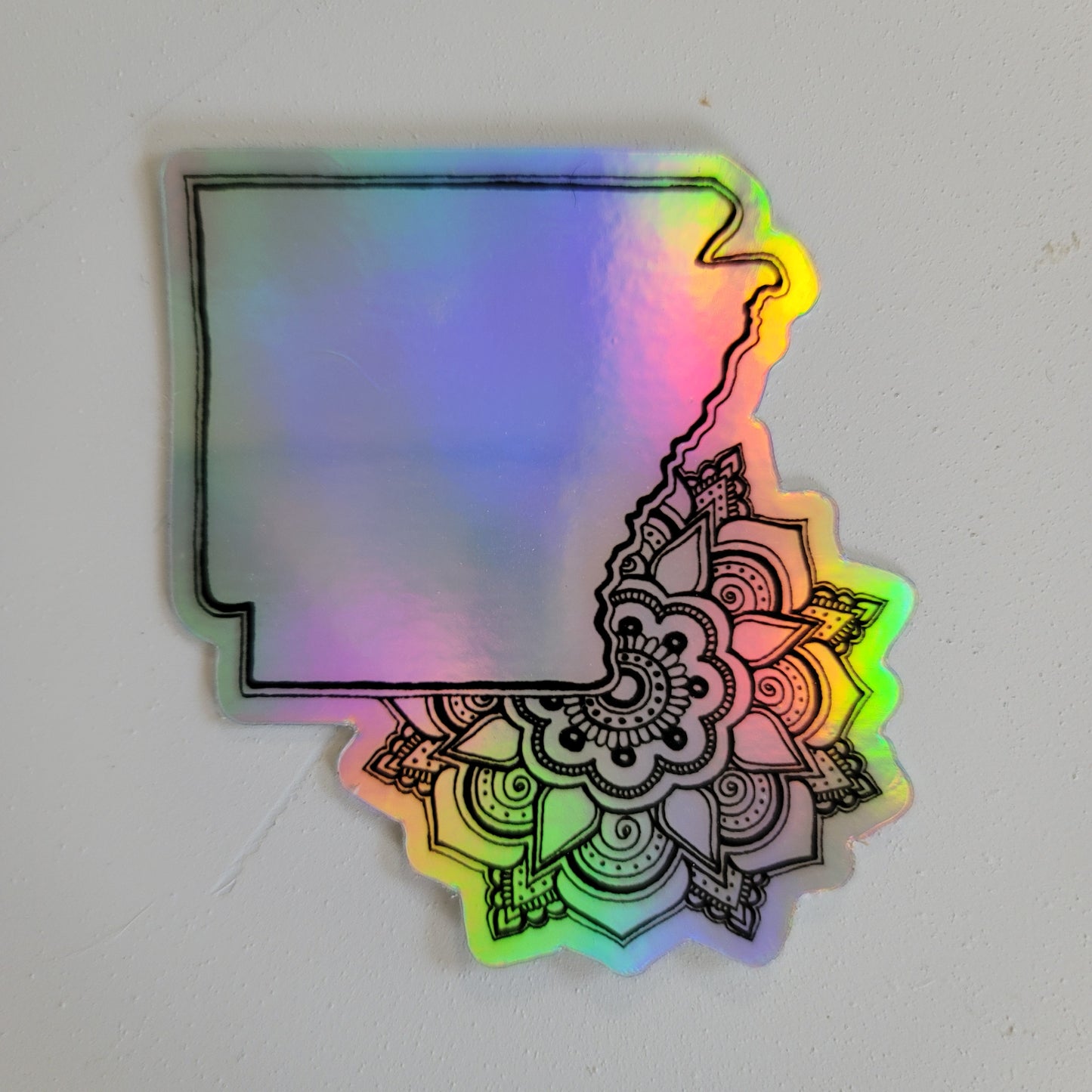 "Arkansas Mandala" Wateroof art print sticker