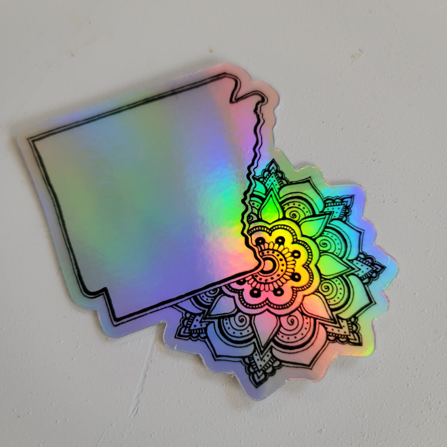 "Arkansas Mandala" Wateroof art print sticker