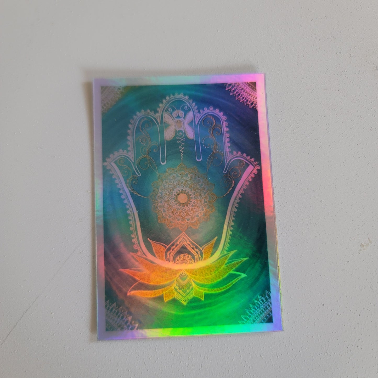 Dragonfly Hamsa waterproof sticker