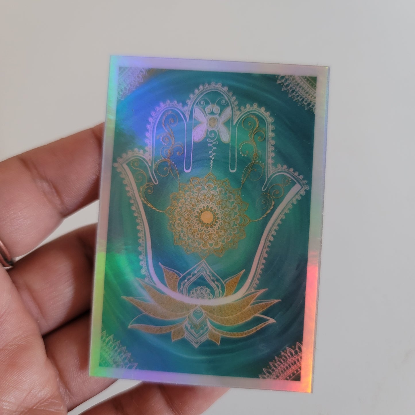 Dragonfly Hamsa waterproof sticker