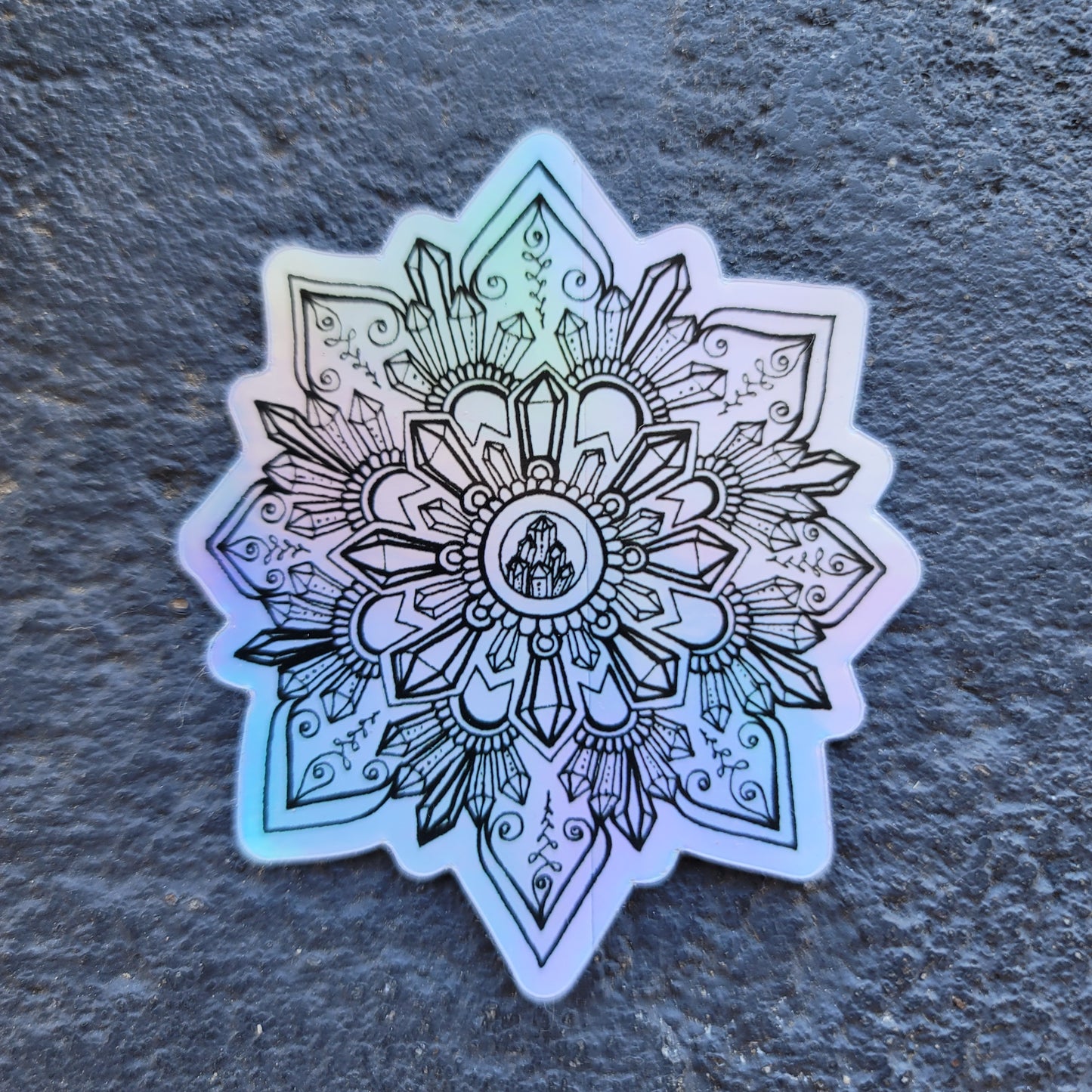 Crystal Mandala Waterproof Art Sticker