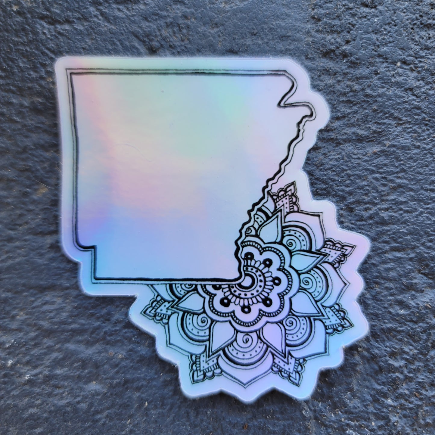 "Arkansas Mandala" Wateroof art print sticker