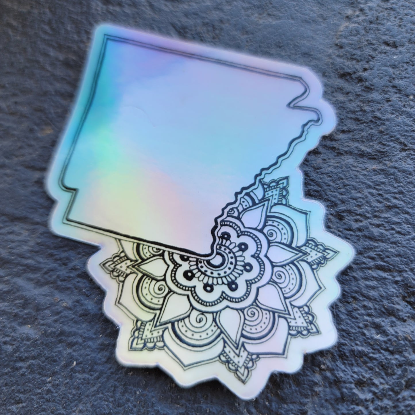 "Arkansas Mandala" Wateroof art print sticker