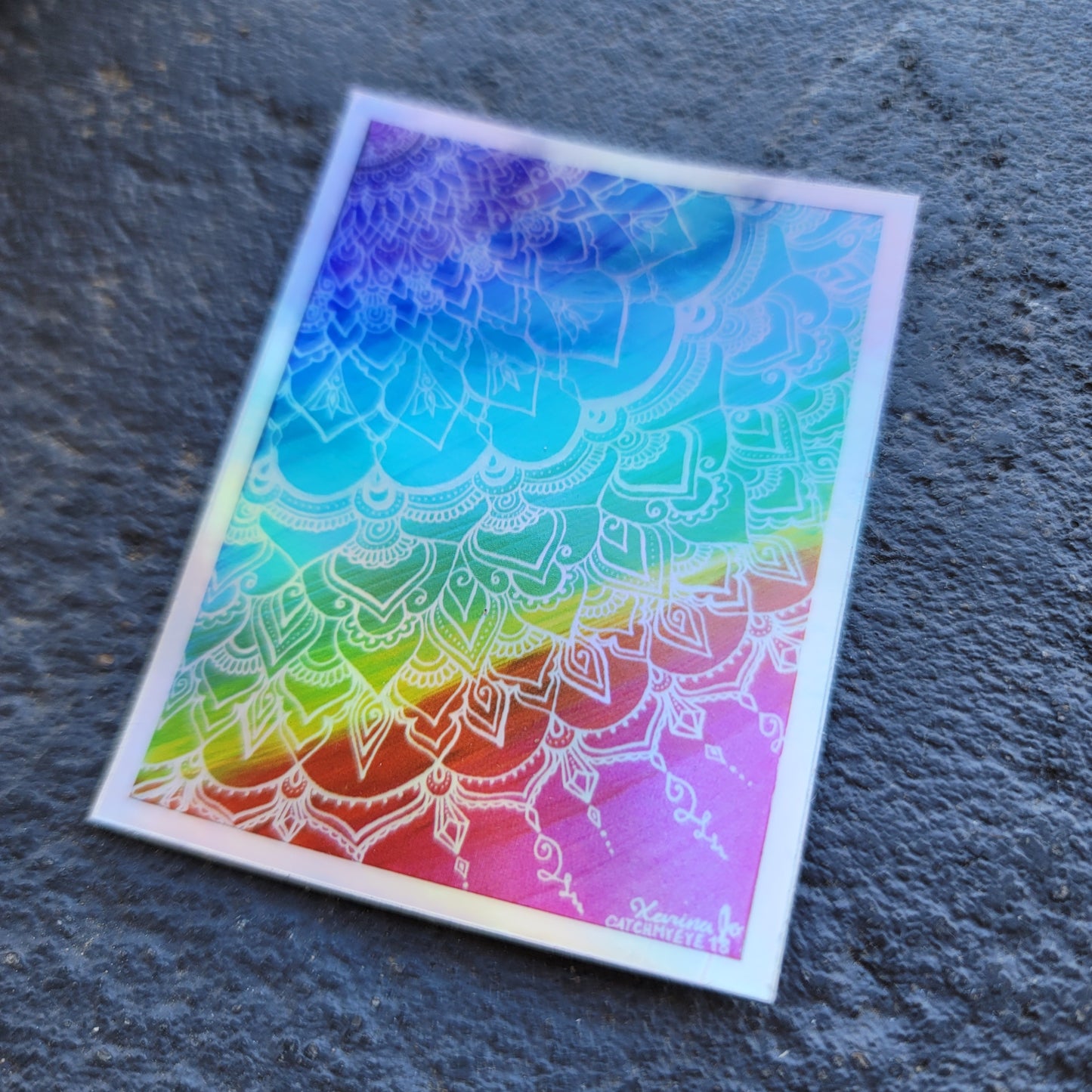 "Chakra Swirl Mandala" waterproof art sticker