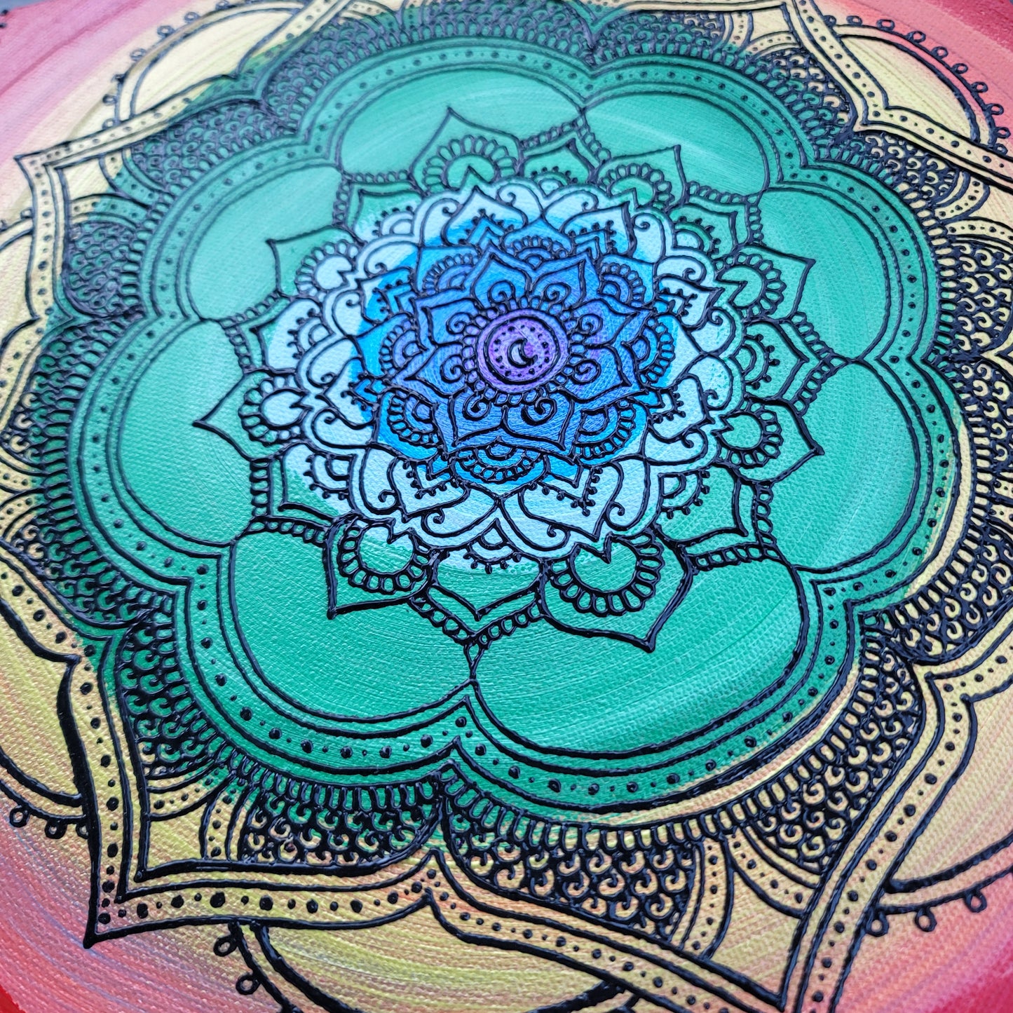 "Chakra Babe" Original Acrylic 12x12 Painting