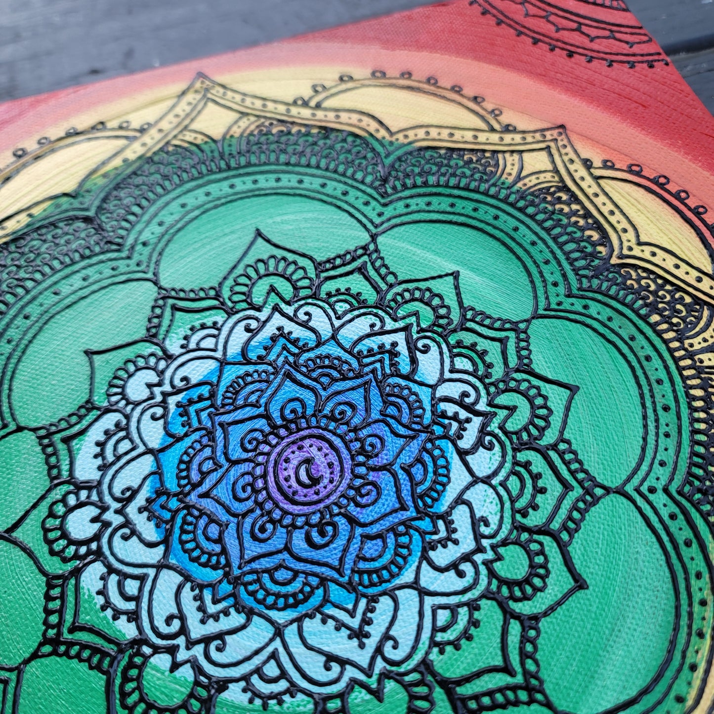 "Chakra Babe" Original Acrylic 12x12 Painting