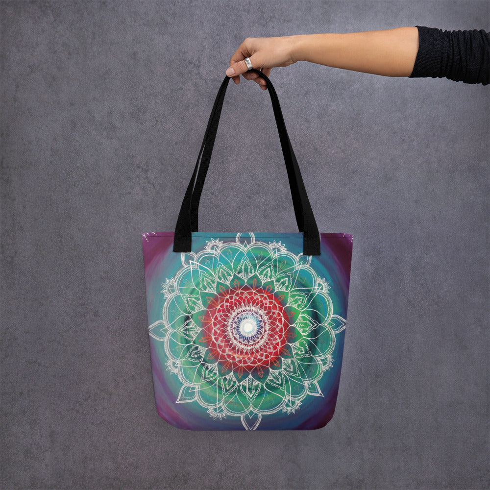 "Frequency Portal Mandala" Art Print Tote bag