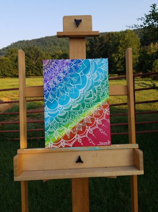 Original Chakra Swirl Mandala | 12x16 Intention Art | Freehand Acrylic Painting |Spiritual Reiki Blessed Home Decor | Energy Balance Artwork