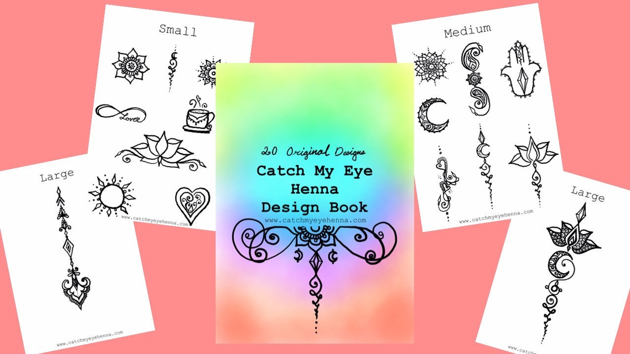 Henna Design Digital eBook | 20 Original Freehand Mandala & Henna Designs | Learn Natural Henna Body Art | Catch My Eye Printable Book