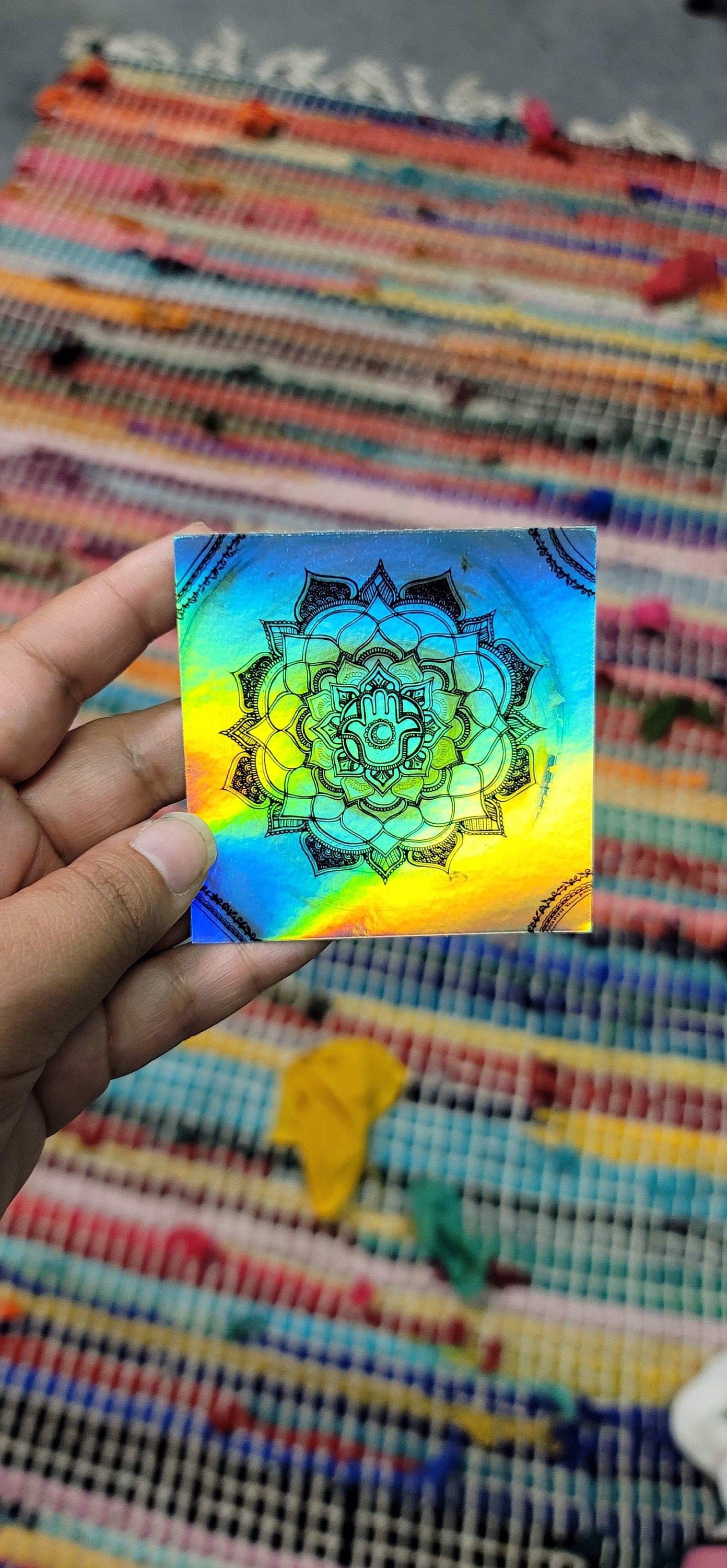 Luna Anastasia 3” Sticker | Waterproofs Holographic Sticker | Mandala Print