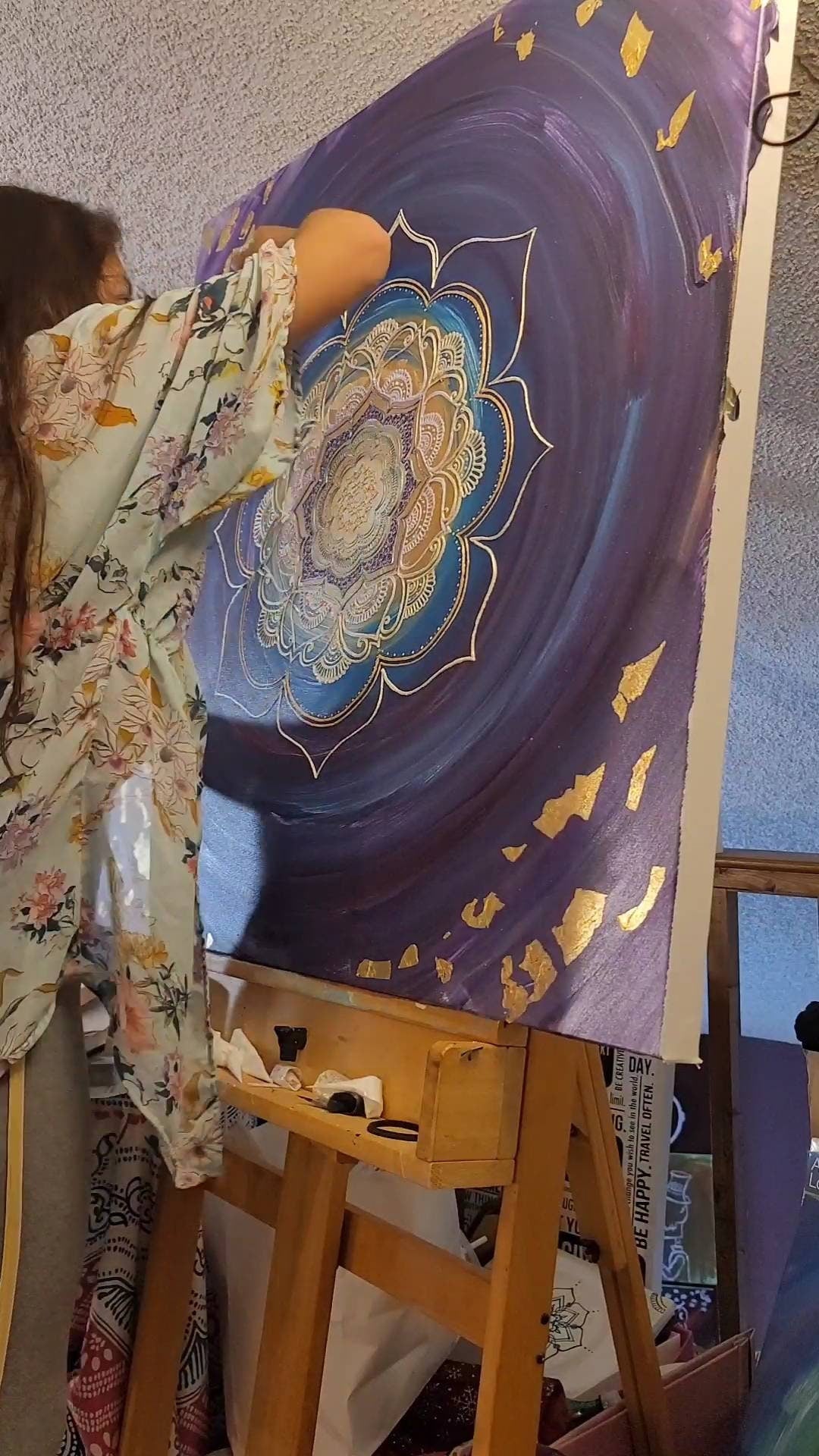 Commissioned Intention Mandala | A Complete Experience from Intention Session to Freehand Reiki Infused Intention Mandala Acrylic Painting