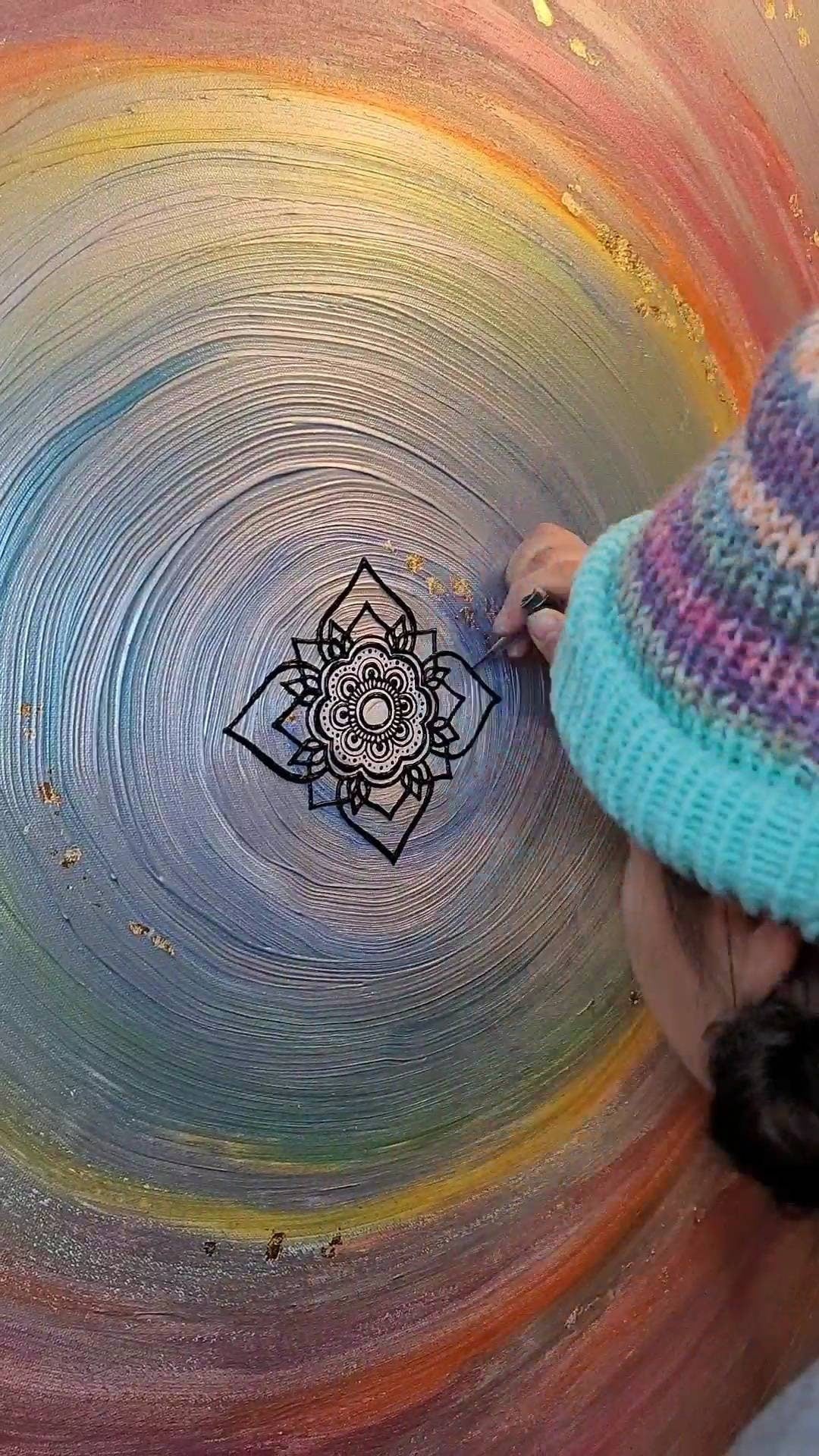 Commissioned Intention Mandala | A Complete Experience from Intention Session to Freehand Reiki Infused Intention Mandala Acrylic Painting